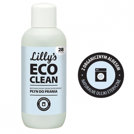 6x LILLY'S ECO CLEAN Bezzapachowy Skoncentrowany płyn do prania z organicznym aloesem 1000ml